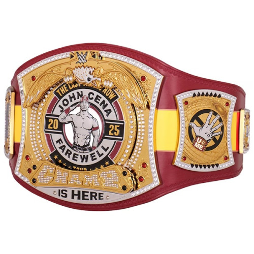 John Cena Farewell Tour 2025 Brussels Spinner Championship Replica Title Belt